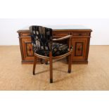 Oak Hague school desk with chair