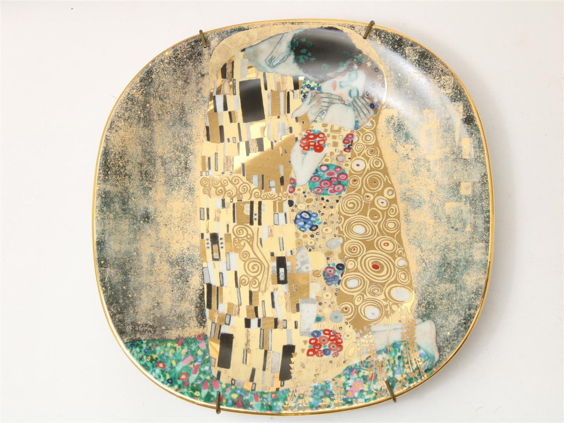 Series of 7 plates with images of the painter Gustav Klimt, Lilien porzellan, "Phantastic - Image 18 of 18