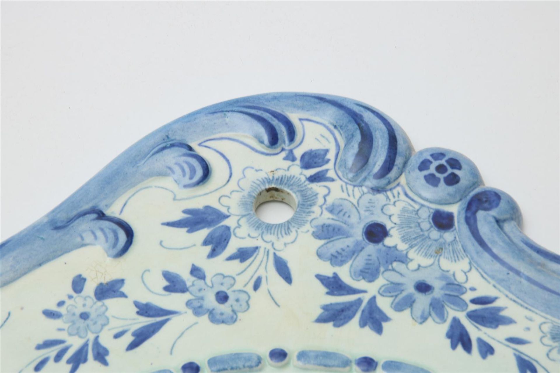 Set Delft blue pottery plaques with decor of Amsterdam canal view, marked on the back, h. 50, w. - Image 3 of 10
