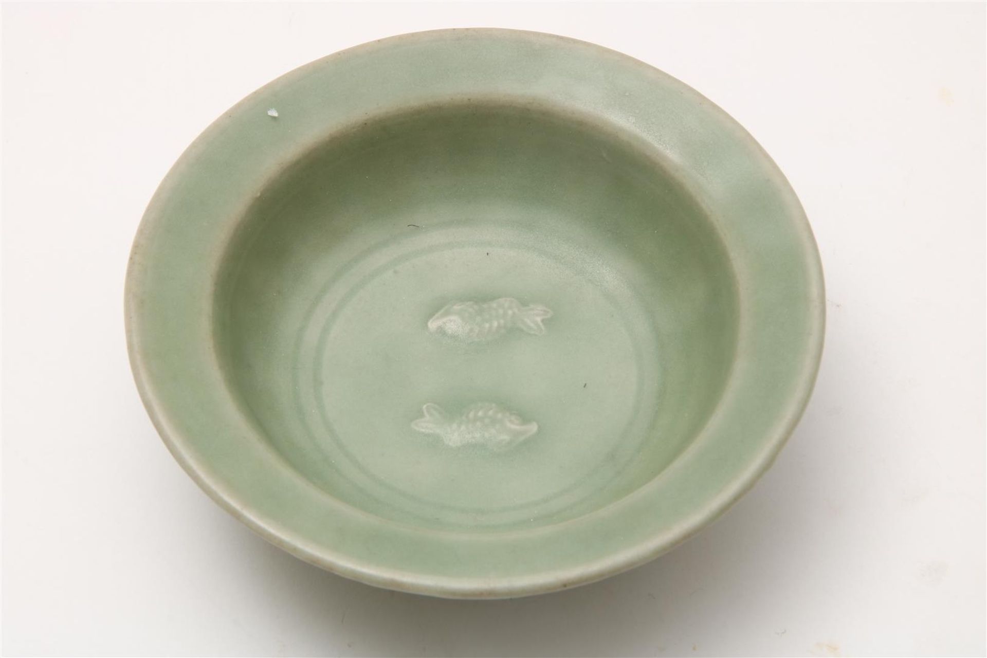 Longquan celadon dish, "twin fish design", 