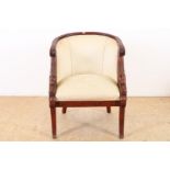 Mahogany Empire style armchair