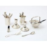 Lot of silverware including 2 cups