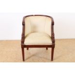 Mahogany Empire style armchair