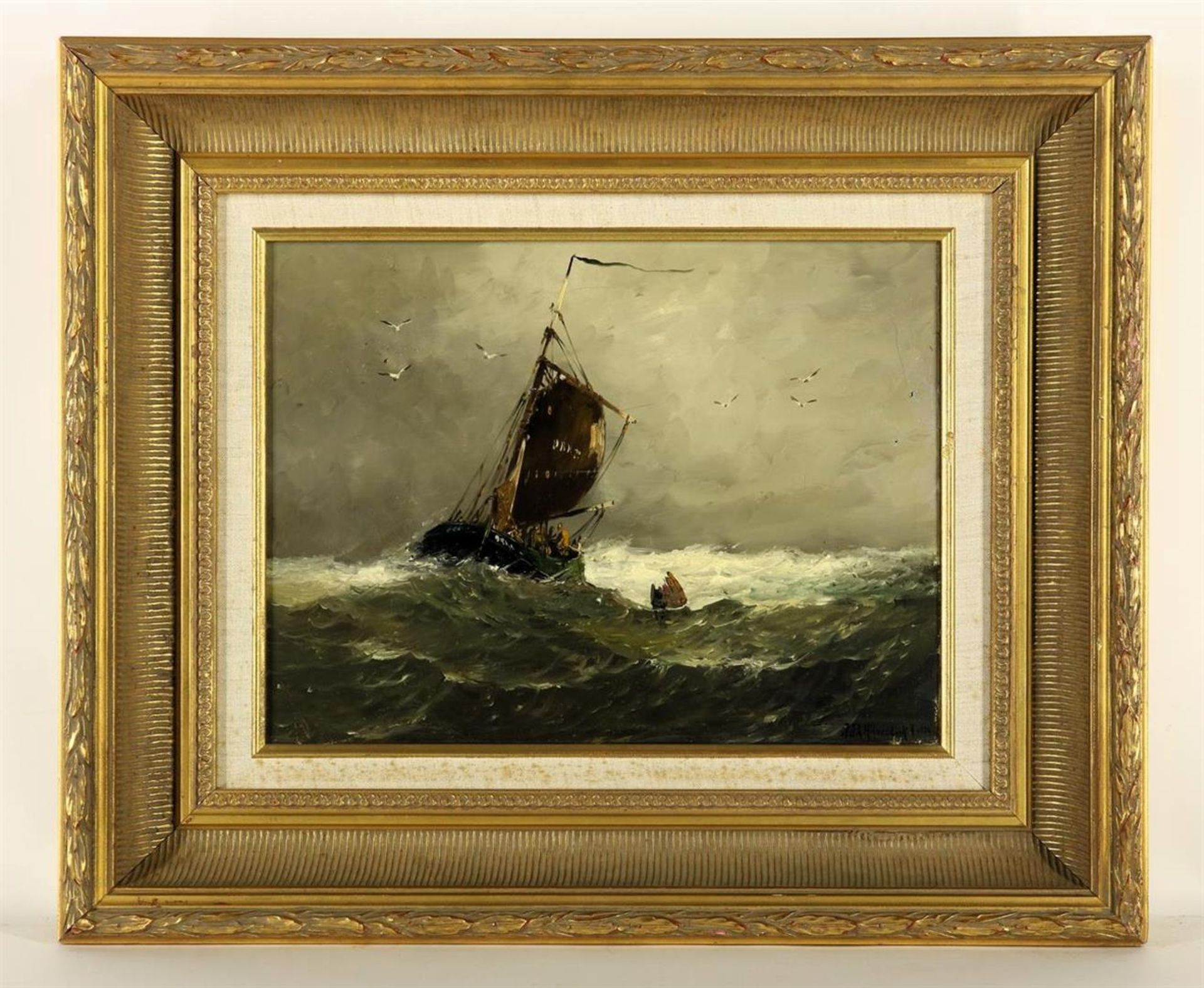 Hilverdink, Johann Jacob Anton. Ships on rough sea - Bild 2 aus 4