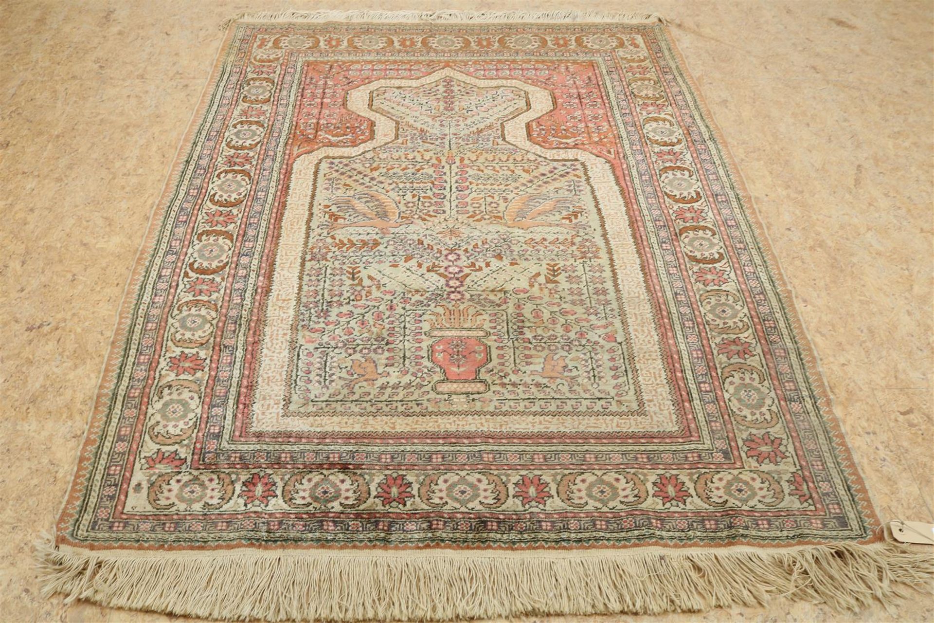 Carpet wool with silk, Kayseri 190 x 125 cm.
