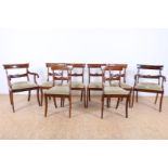 Series of 8 mahogany Regency/William IV chairs