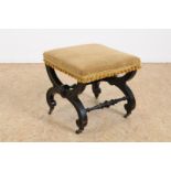 Black lacquered wooden table