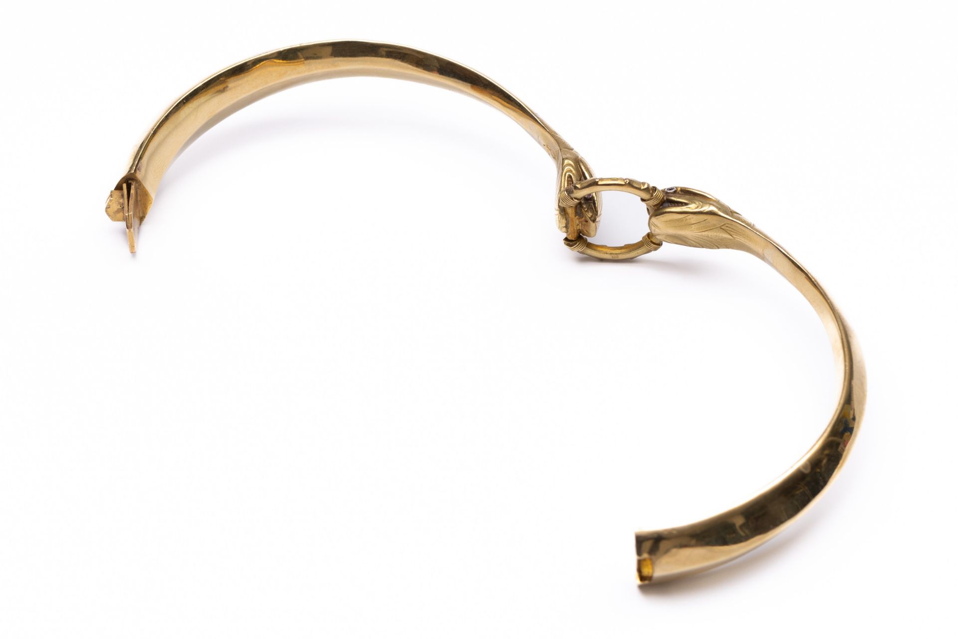 Frankrijk, 18 kt. gouden stijve armband, - Image 2 of 2