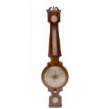 Mahoniehouten banjobarometer, gesigneerd Coates Wakefield, ca.1820;