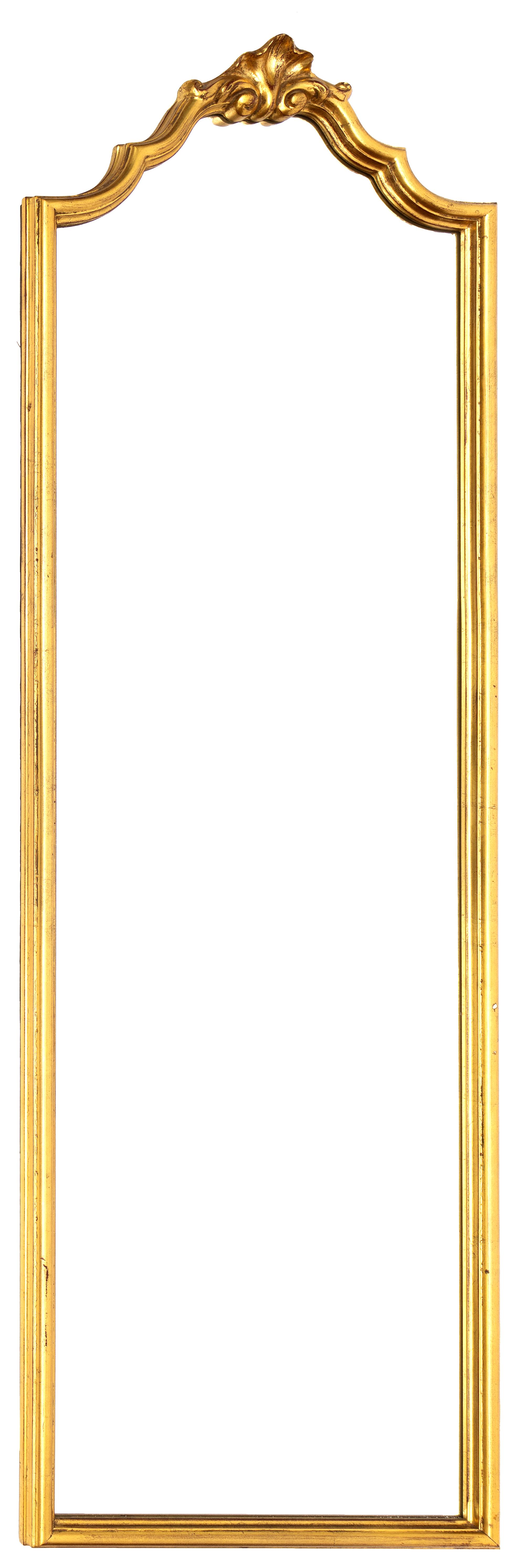 Ovale gefacetteerde spiegel in verguld bewerkte lijst. - Image 2 of 2