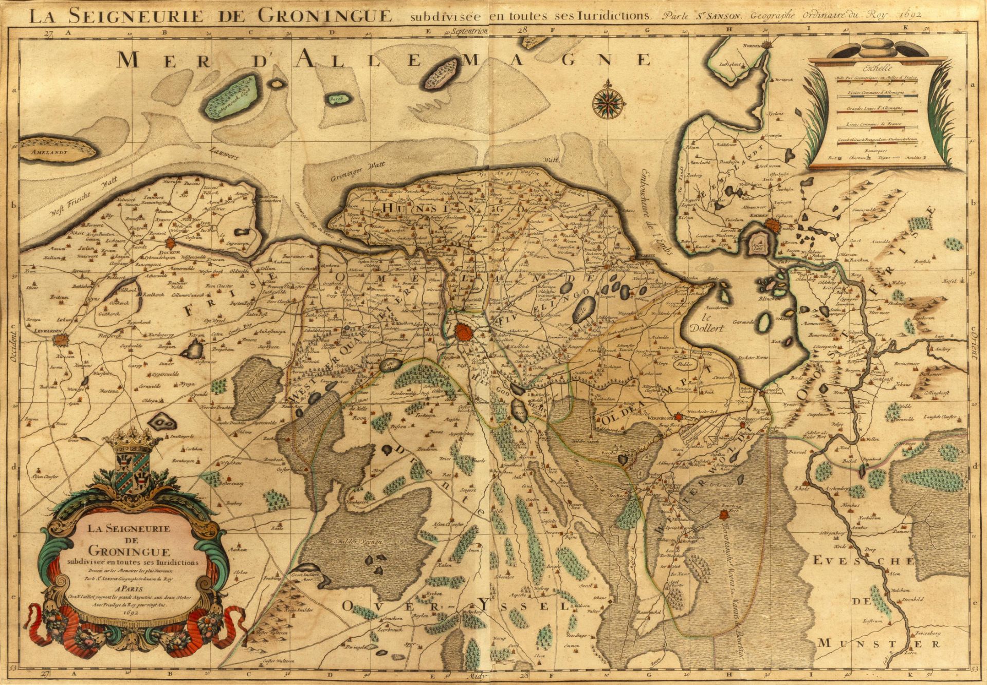 Kaart, 'Stad en lande van Groningen'