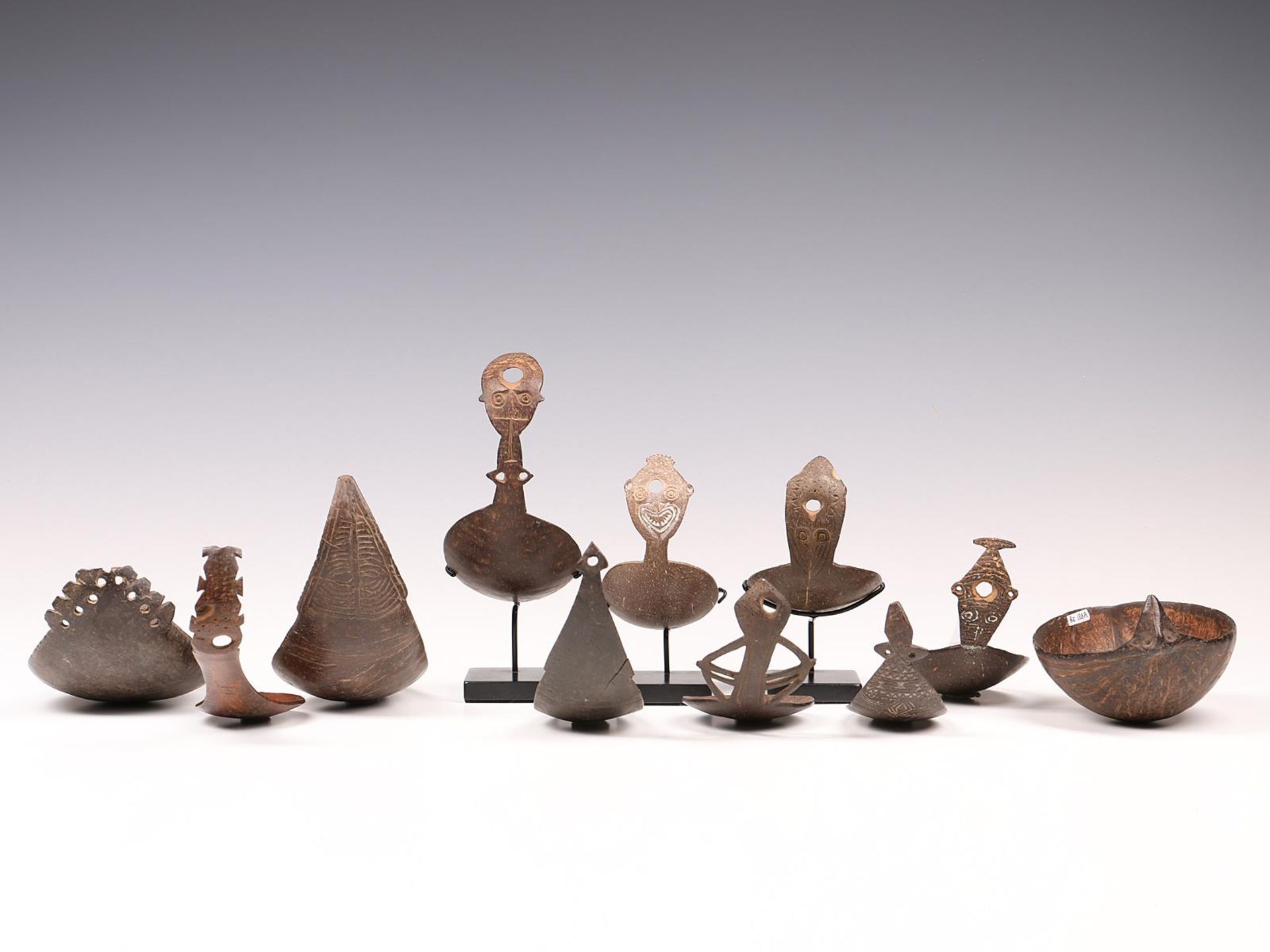 P.N. Guinea, a collection of eleven coconut shell spoons