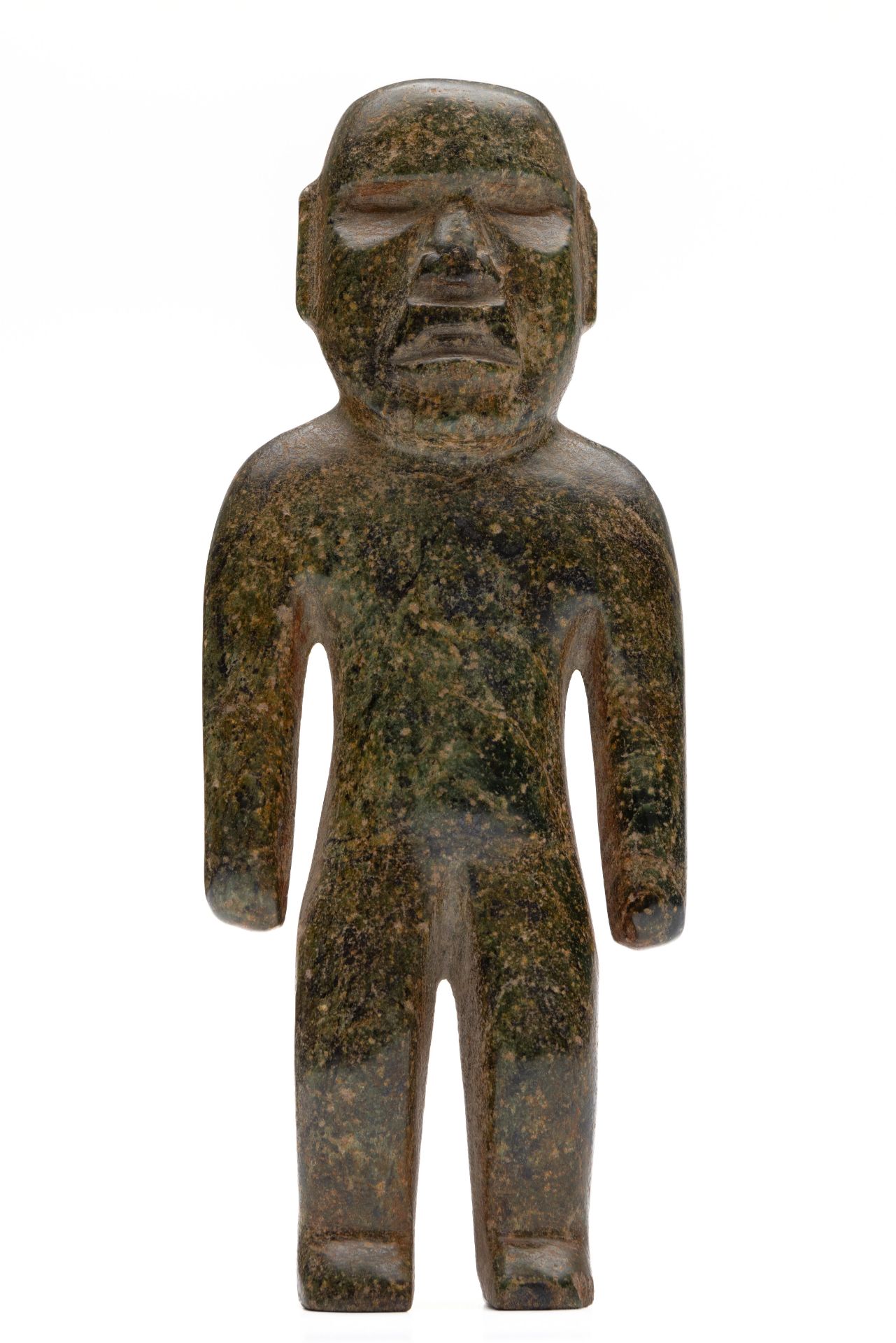 Mexico, Olmec, green stone sculpture of a standing anthropomorphic figure, ca. 900-400 BC. - Image 9 of 9