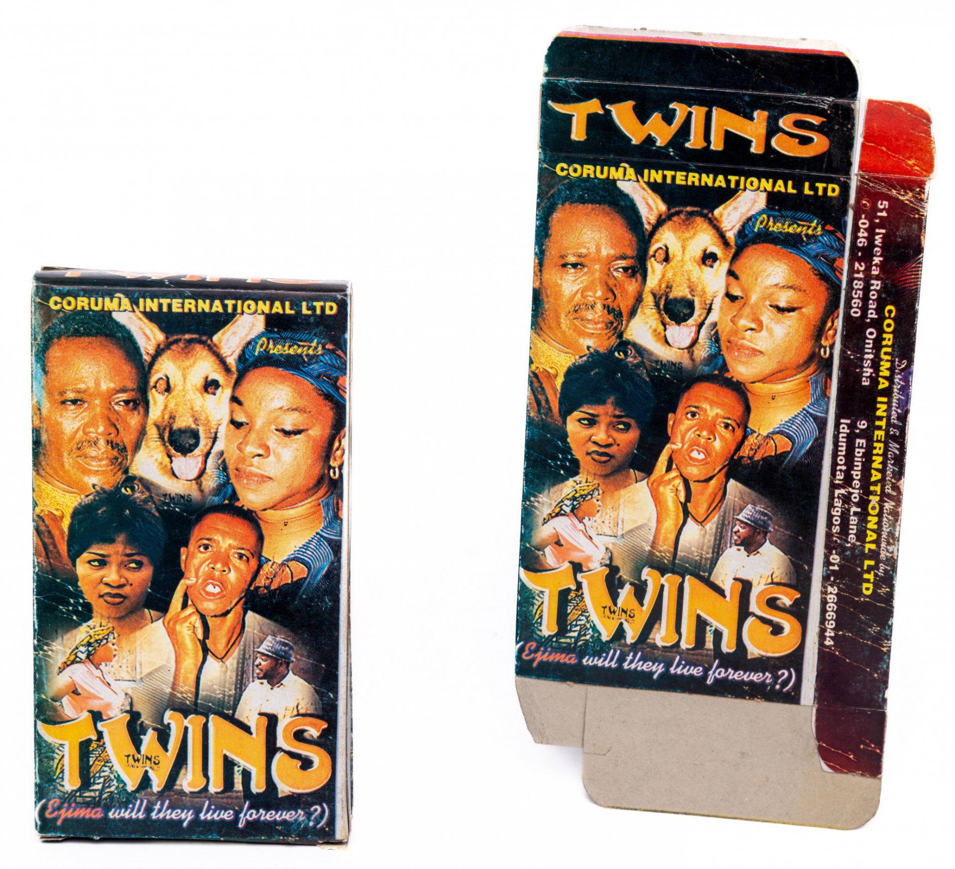 Ghanaian handpainted film poster of African movie 'Twins' signed T-Brew Art, undated. - Bild 2 aus 3