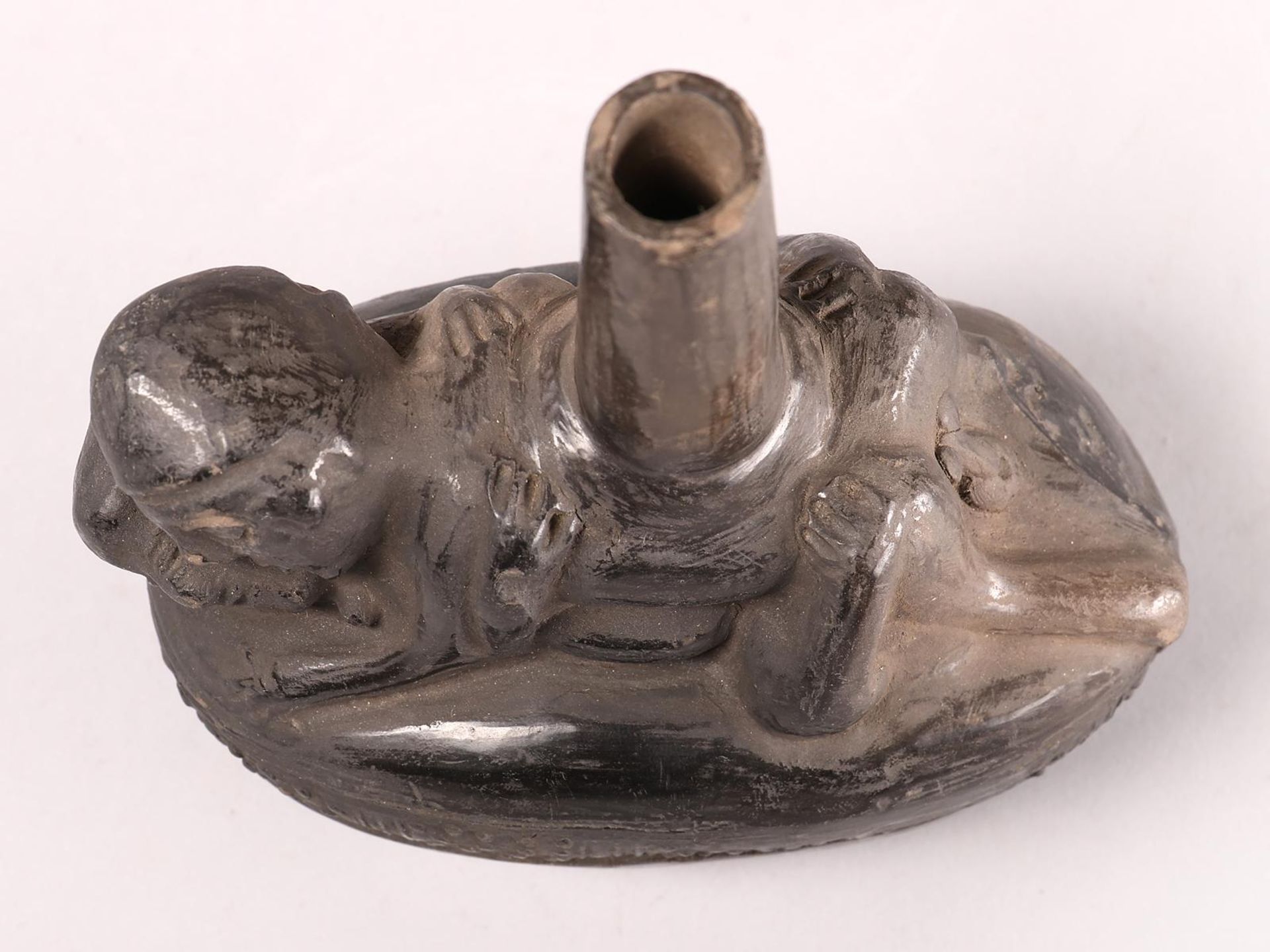 Peru, Sican, 700-1370, black terracotta spout vessel, - Image 3 of 6