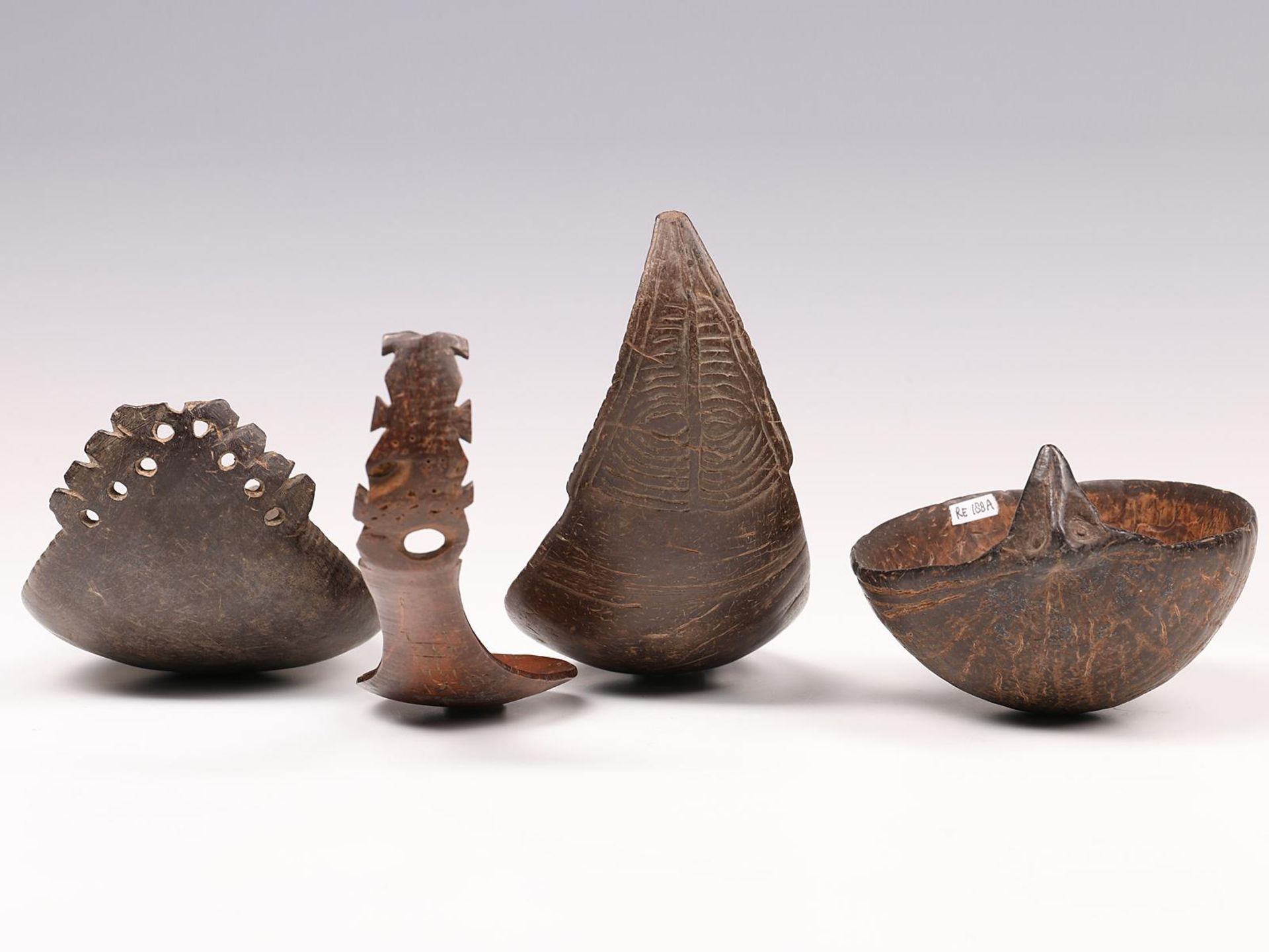 P.N. Guinea, a collection of eleven coconut shell spoons - Image 2 of 5