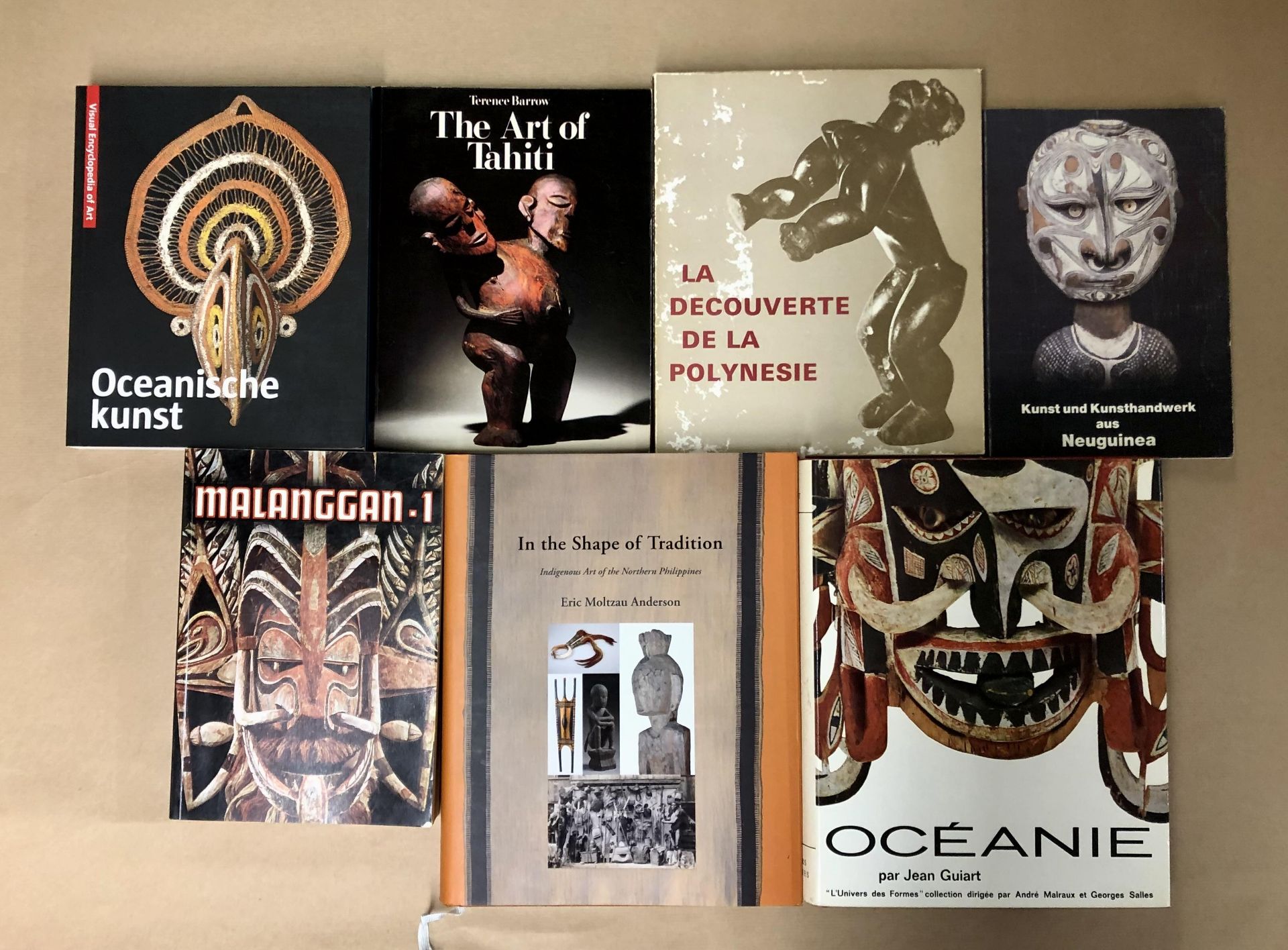 Seven books on Oceanic and South Sea cultures, arts and religion.English, French, German and Dutch