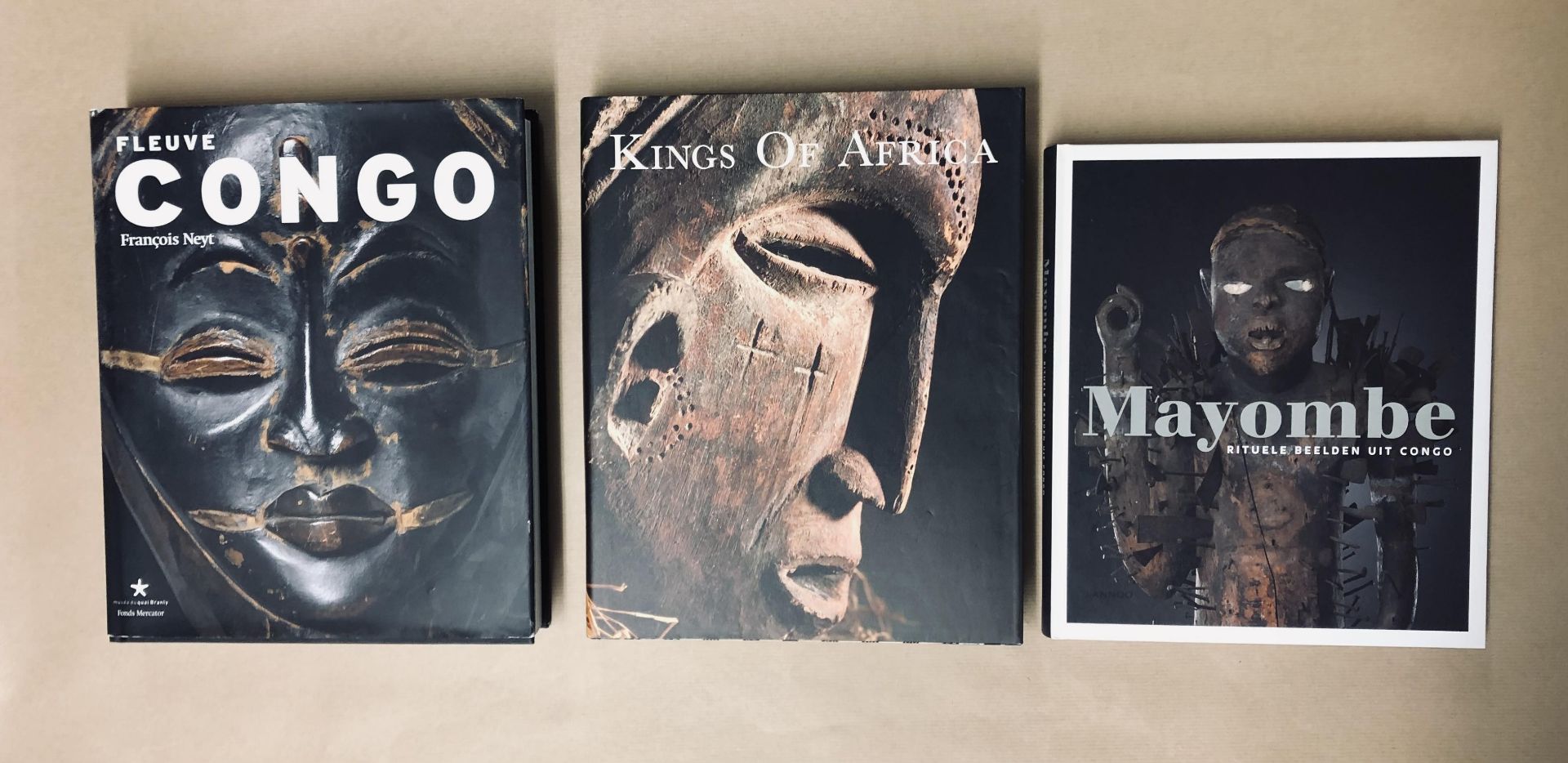 Three books on African objects; Congo, Musée du quai Branly, French