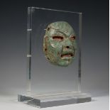 Mexico, Olmec, a green stone mask, possibly from the period,
