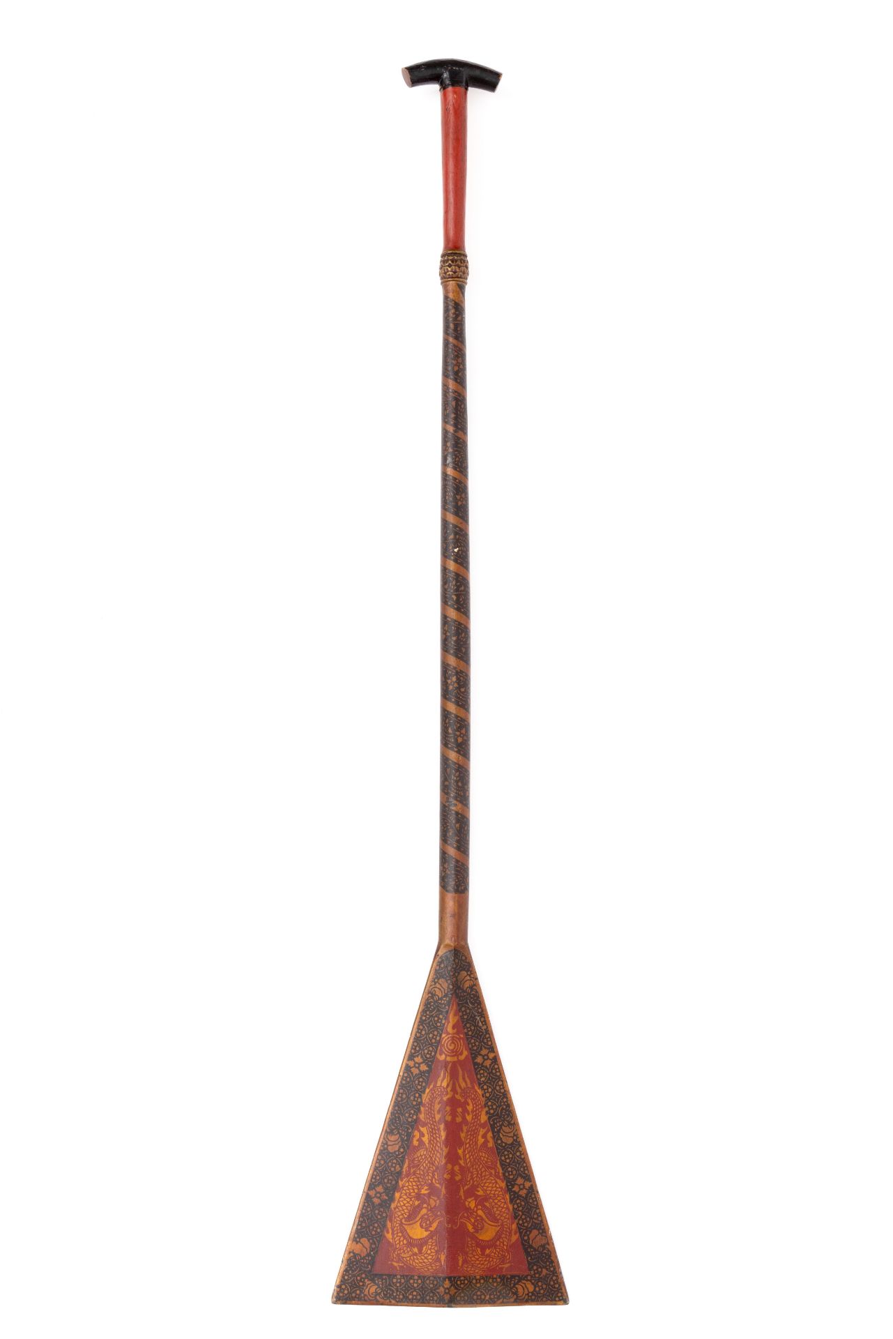 Sumatra, a painted and lacquered ceremonial peddel.