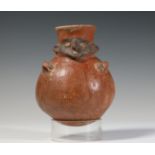 Peru, Chancay, terracotta figure vase, ca. 1200 AD