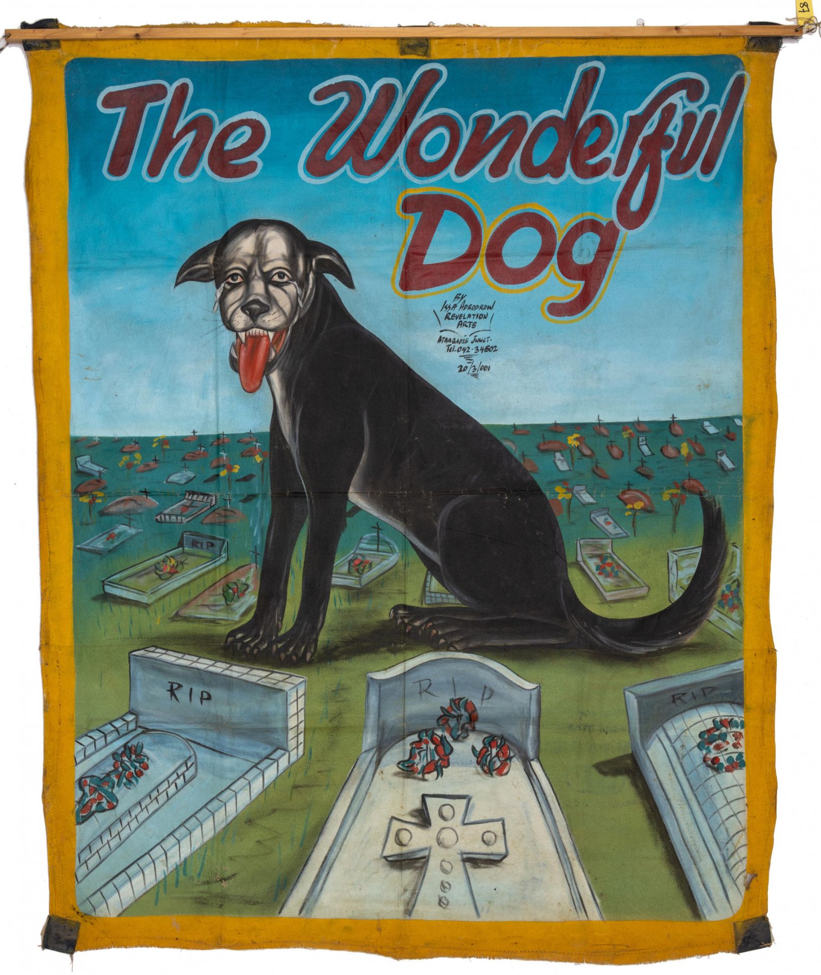 Ghanaian handpainted film poster of an African movie 'The Wonderful Dog '