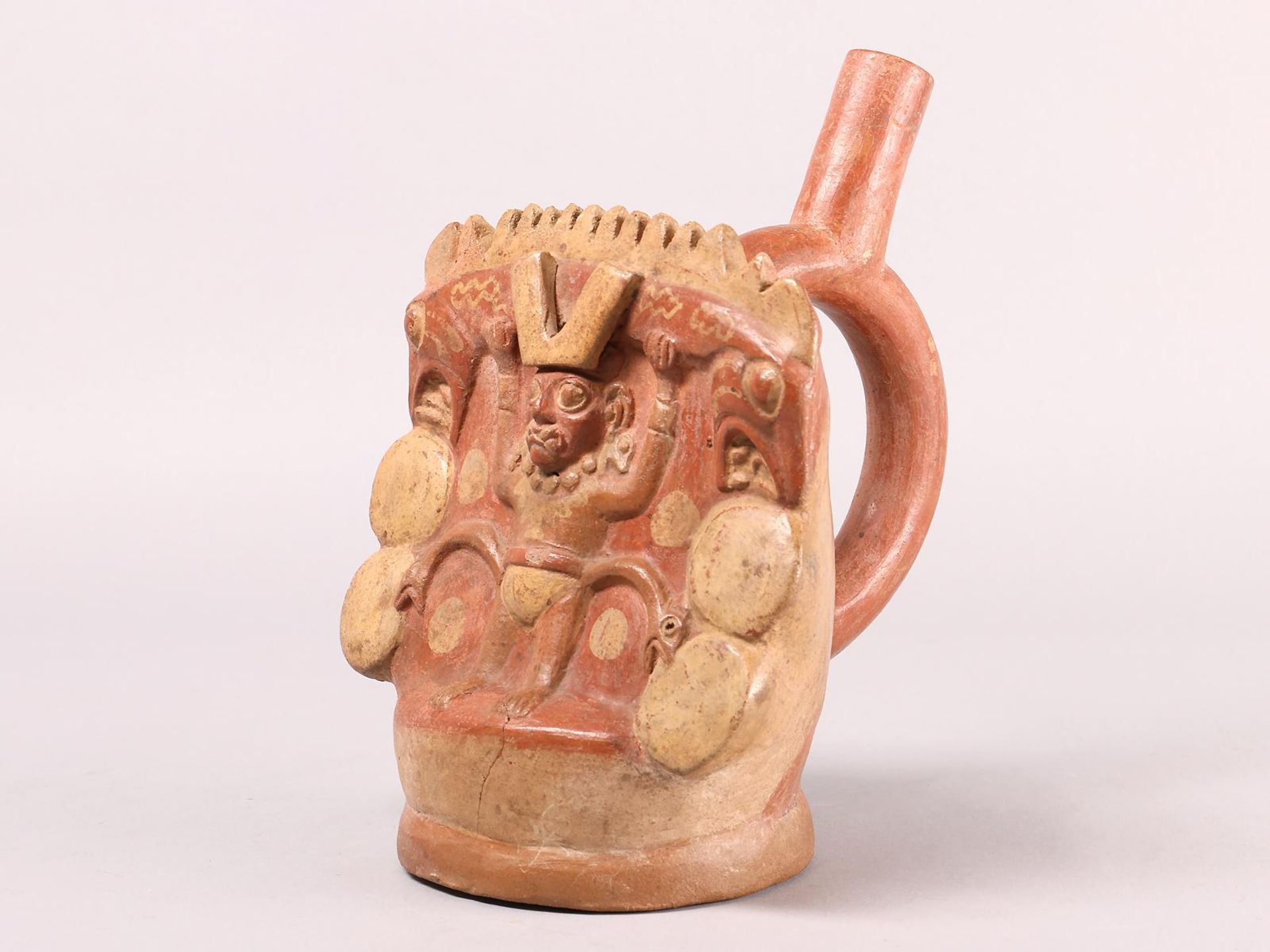 Peru, Moche, 50-800 AD, a stirup vessel,