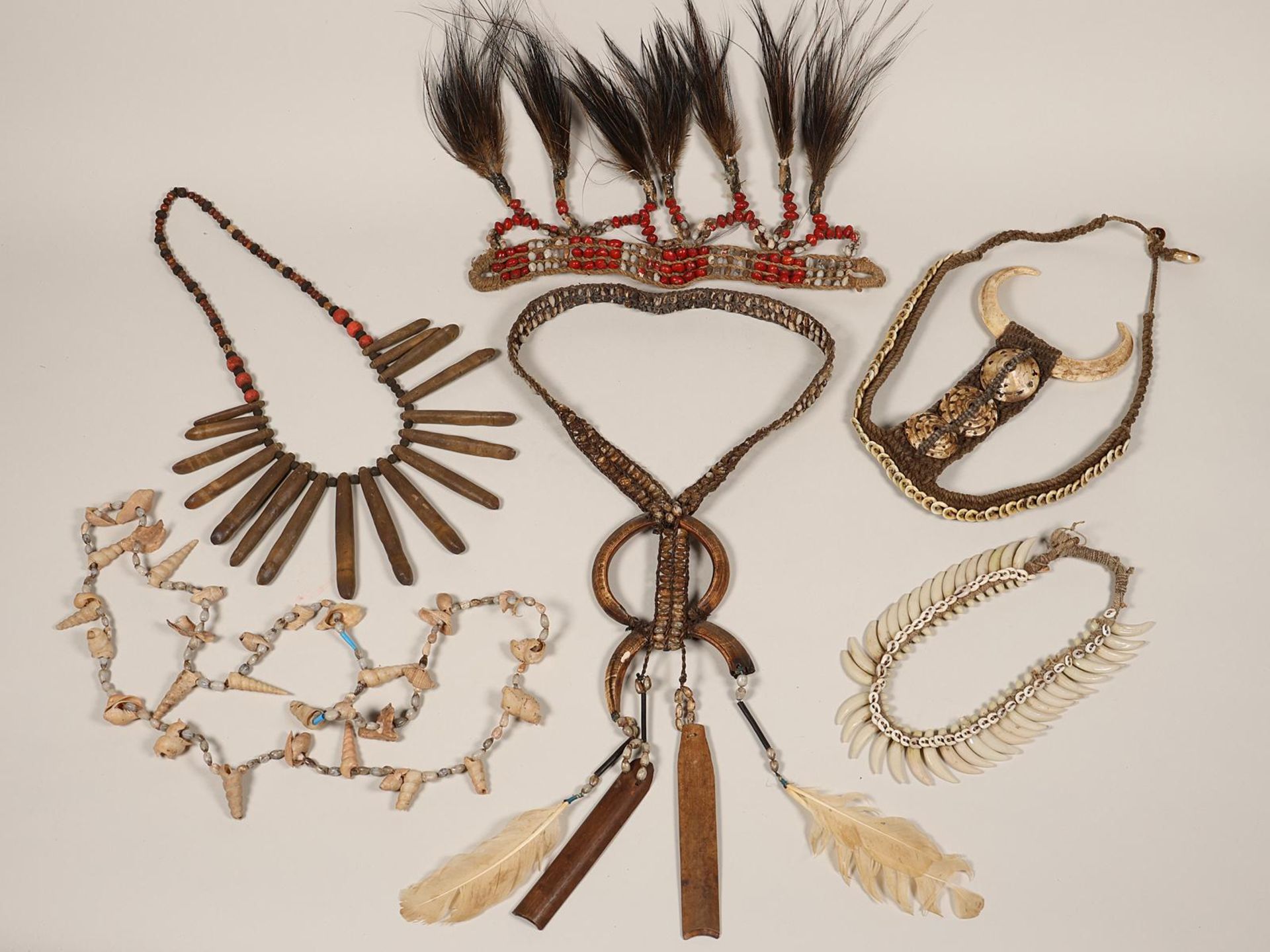 Melanesia, seven various necklaces,