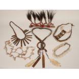 Melanesia, seven various necklaces,