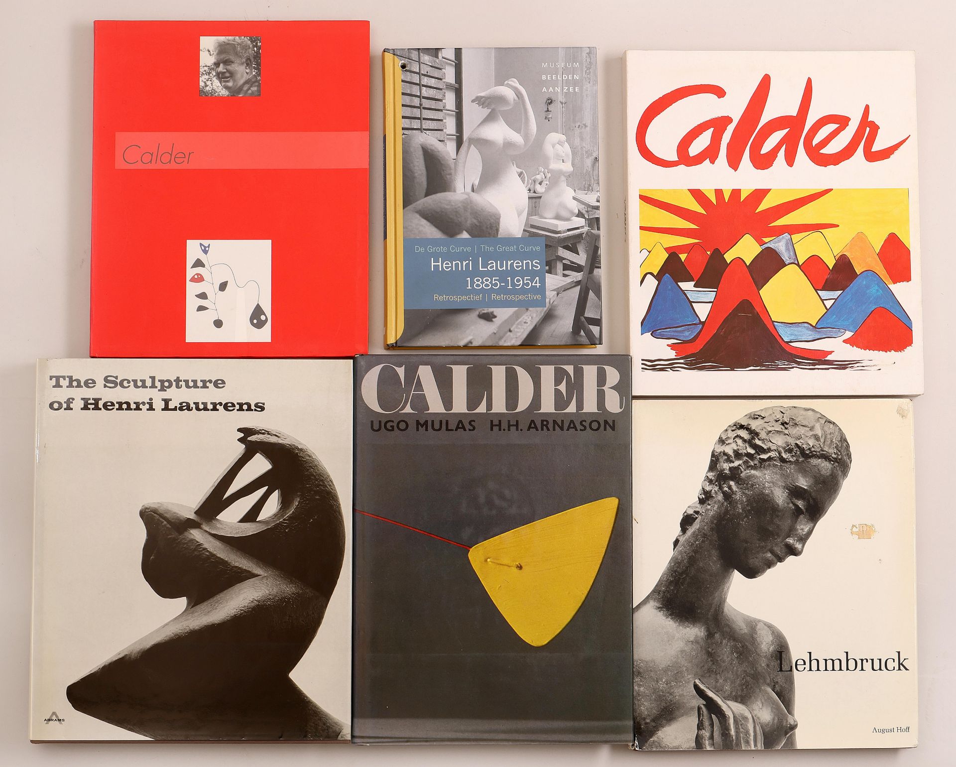 Calder; three books, Henri Laurens; two books and Lehmbruck; one book.