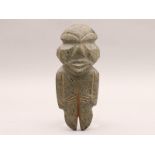 Mexico, Mezcala style, a fine green stone polished standing figure,