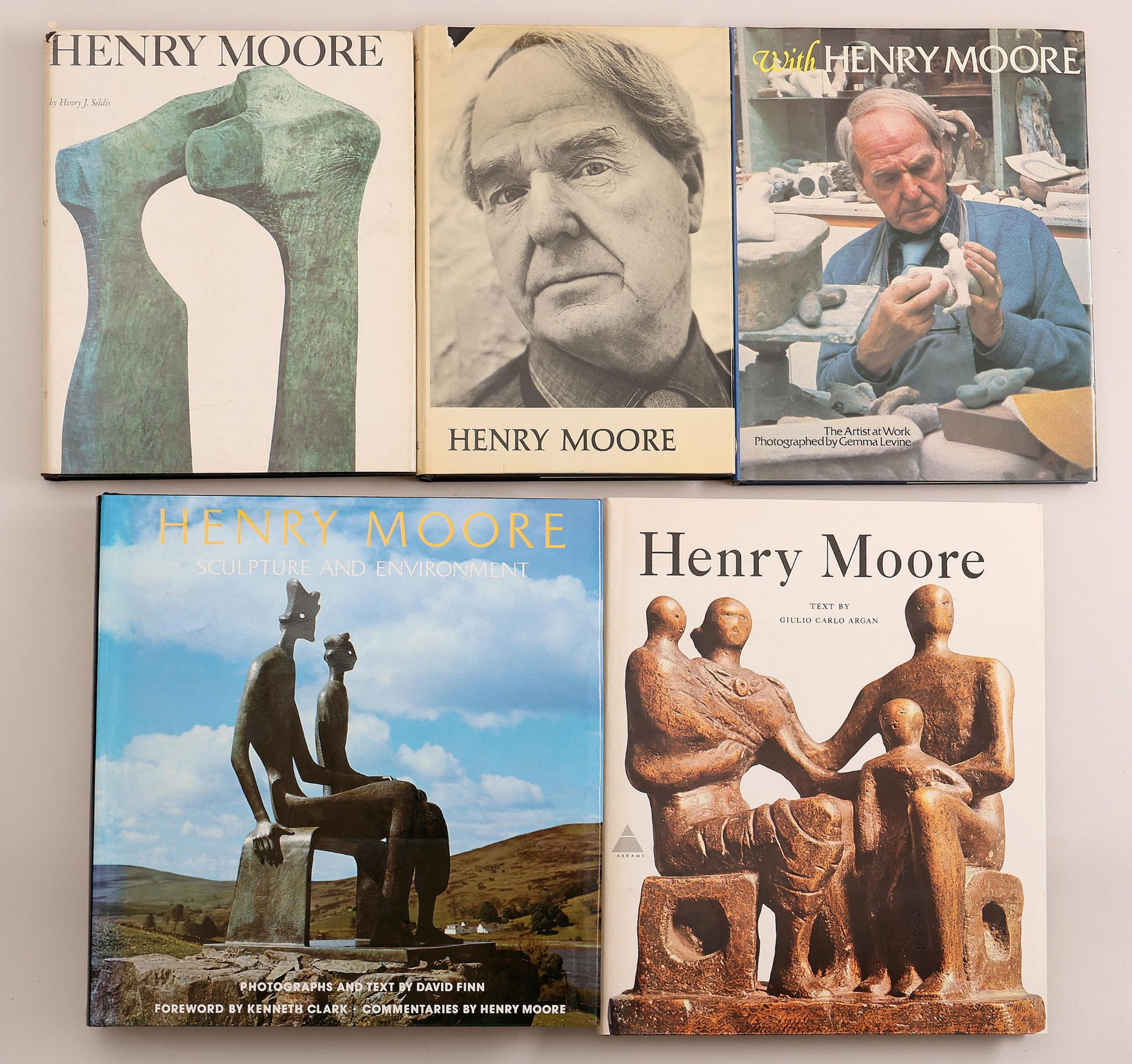 Henry Moore, sculpture and environment and four more books on Henri Moore;