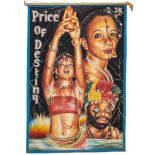 Ghanaian handpainted film poster of the African movie 'Price of Destiny' signed E.A. Heavy J.
