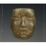 Mexico, Olmec, green jadeiet mask, ca. 900-400 BC.
