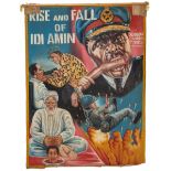 Ghanaian handpainted film poster of African movie 'The rise and fall of Idi Amin'