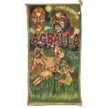 Ghanaian hand painted film poster 'Agballa' signed St. Martin's Art, Assin Praso