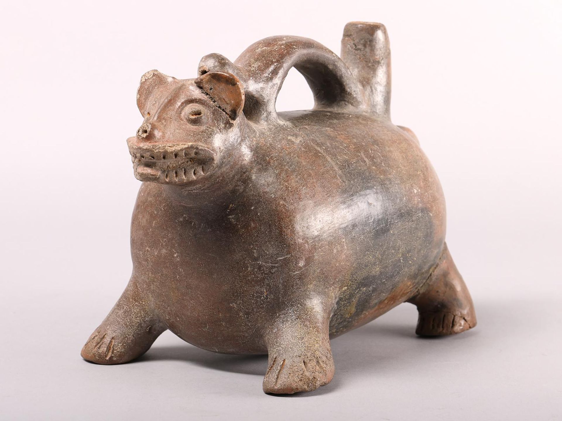 Peru, Vicus, a stirrup spout vessel, 200 BC - 200 AD, - Image 3 of 6