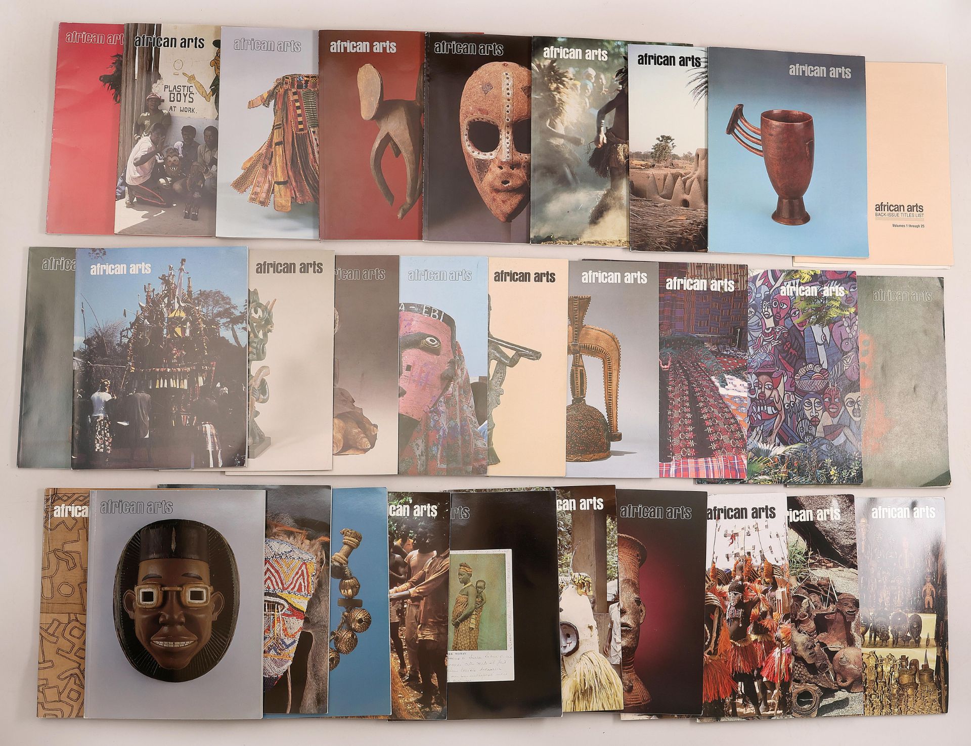 African Arts, magazine '70-'90, apprx. 26 issues.