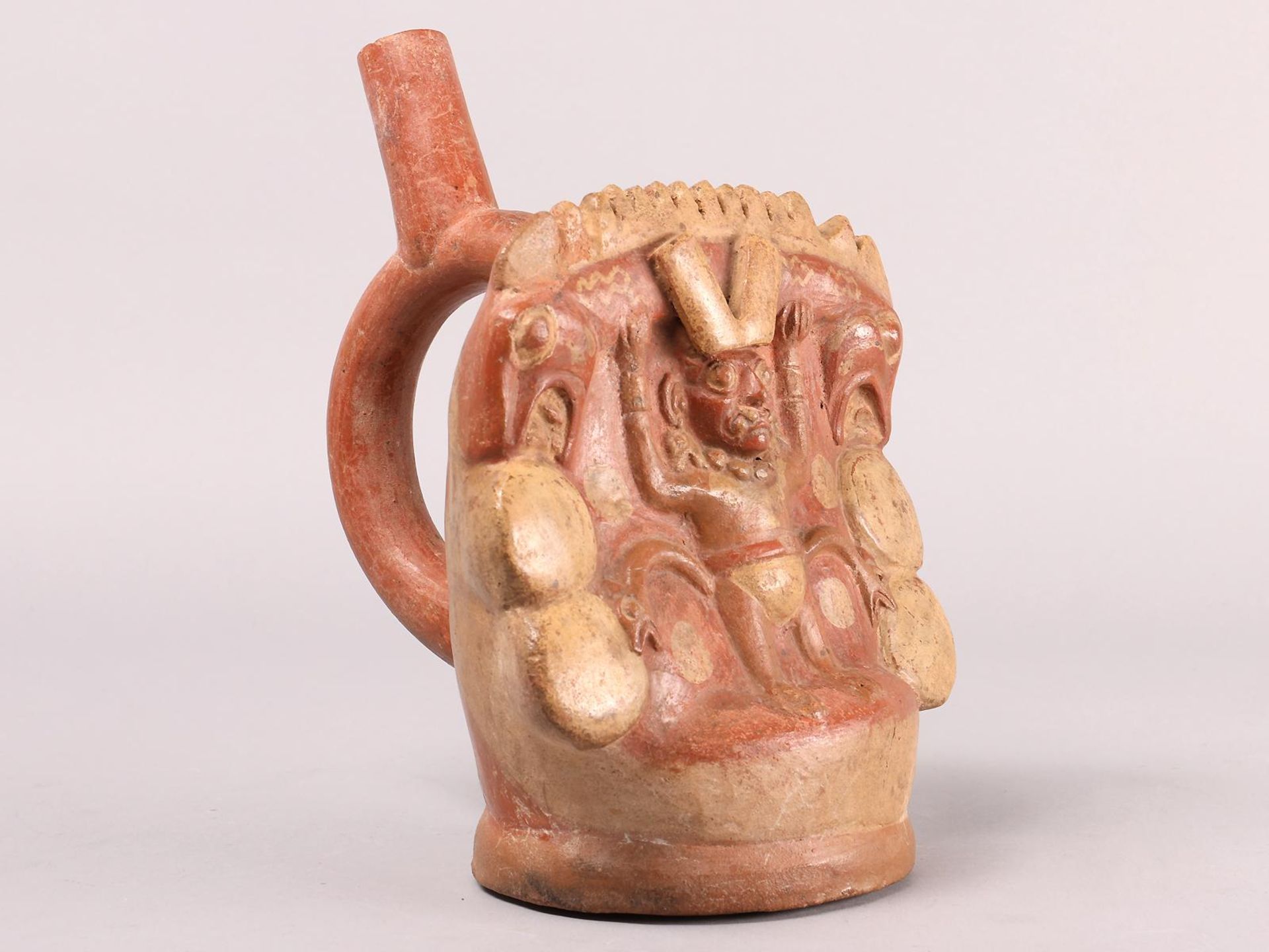 Peru, Moche, 50-800 AD, a stirup vessel, - Image 3 of 6