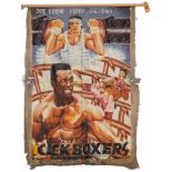 Ghanaian handpainted film poster of Kungfu movie 'King of the Kickboxers ' by Niiayai-M, dated 2003