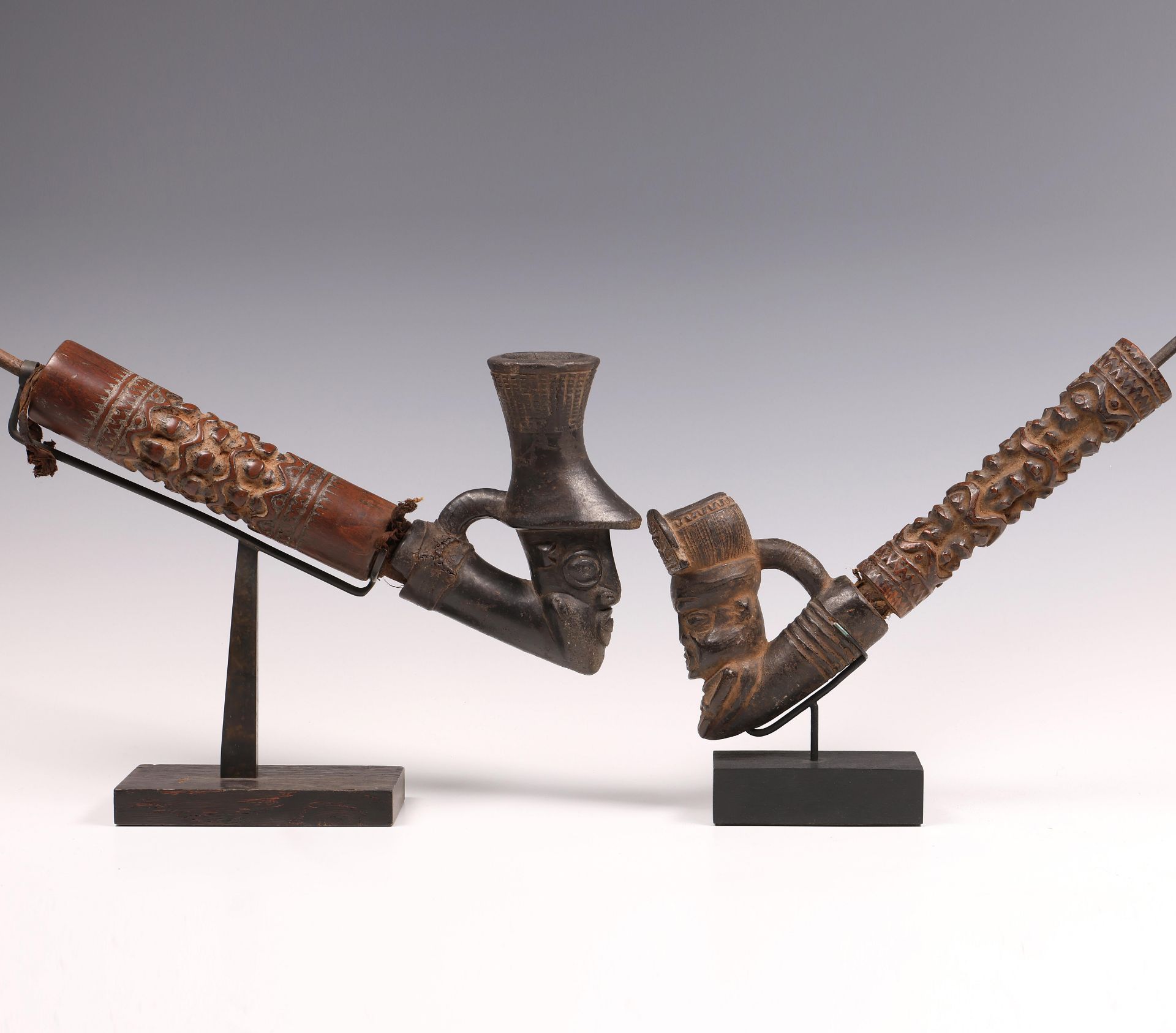 Cameroon, Bamileke, two pipe's;' - Image 3 of 6
