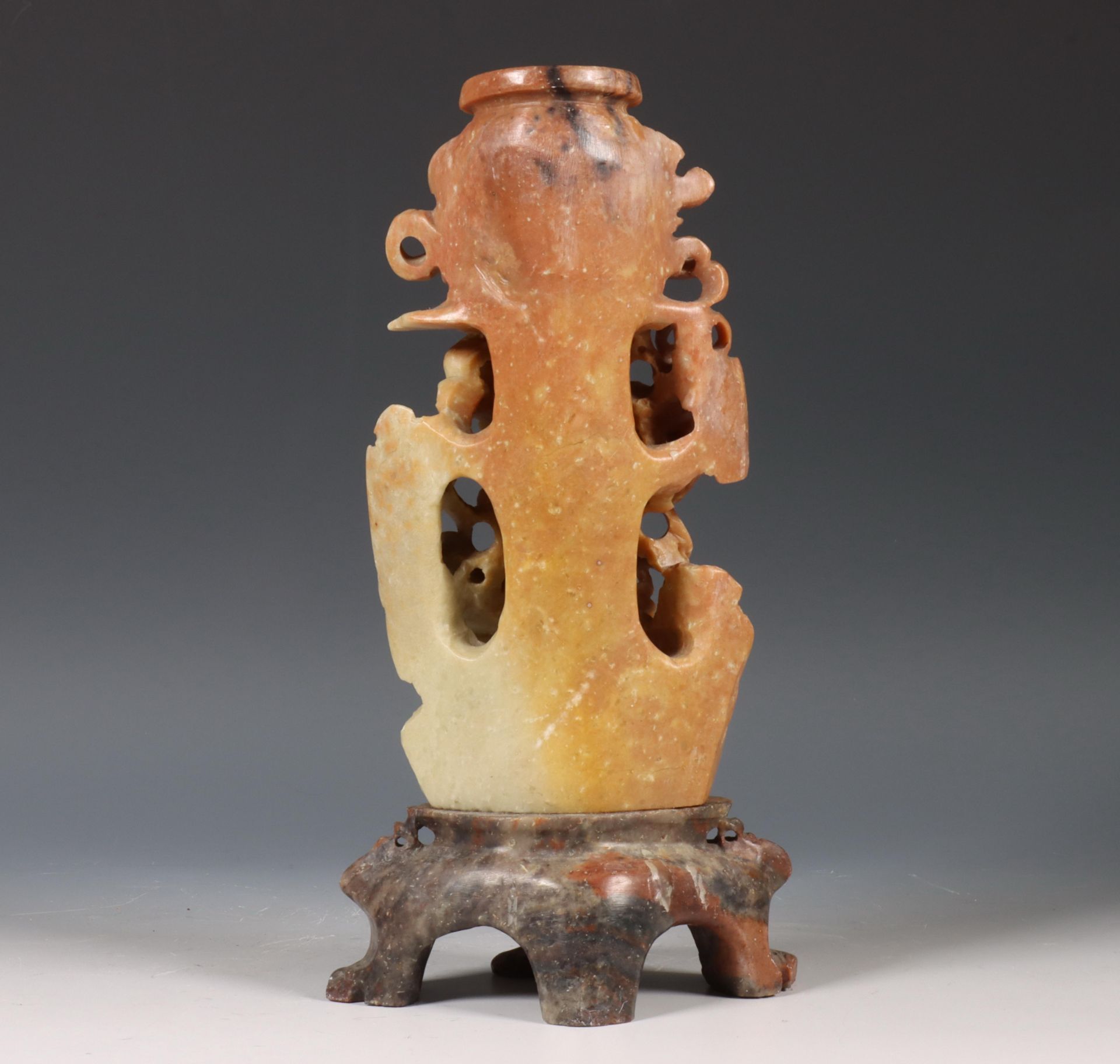 China, soapstone vase, circa 1900, - Image 2 of 2