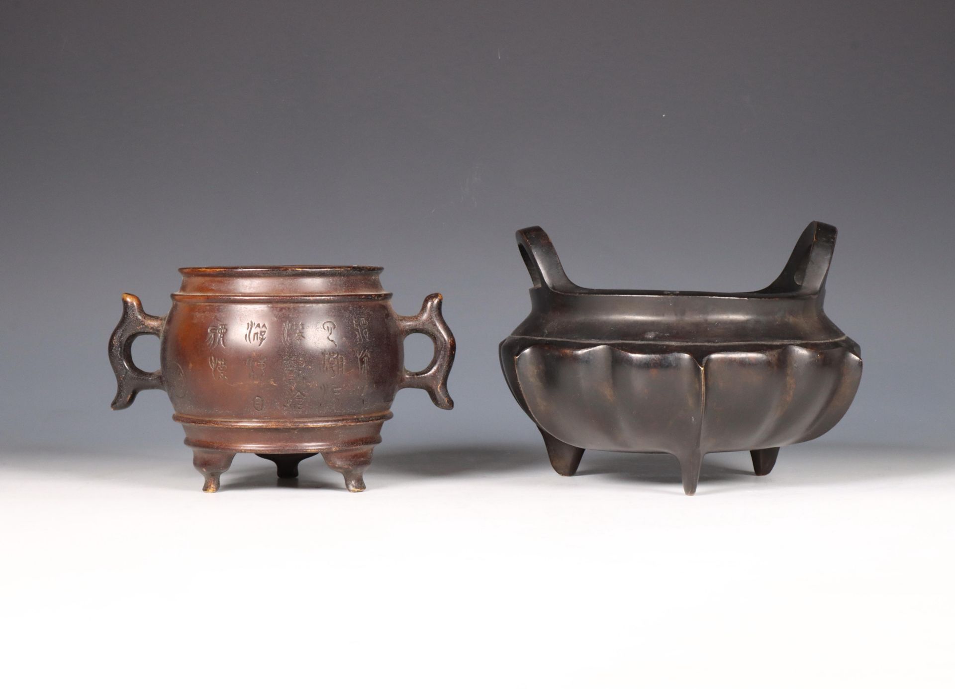 China, two bronze censers, 19th/ 20th century, - Image 4 of 4