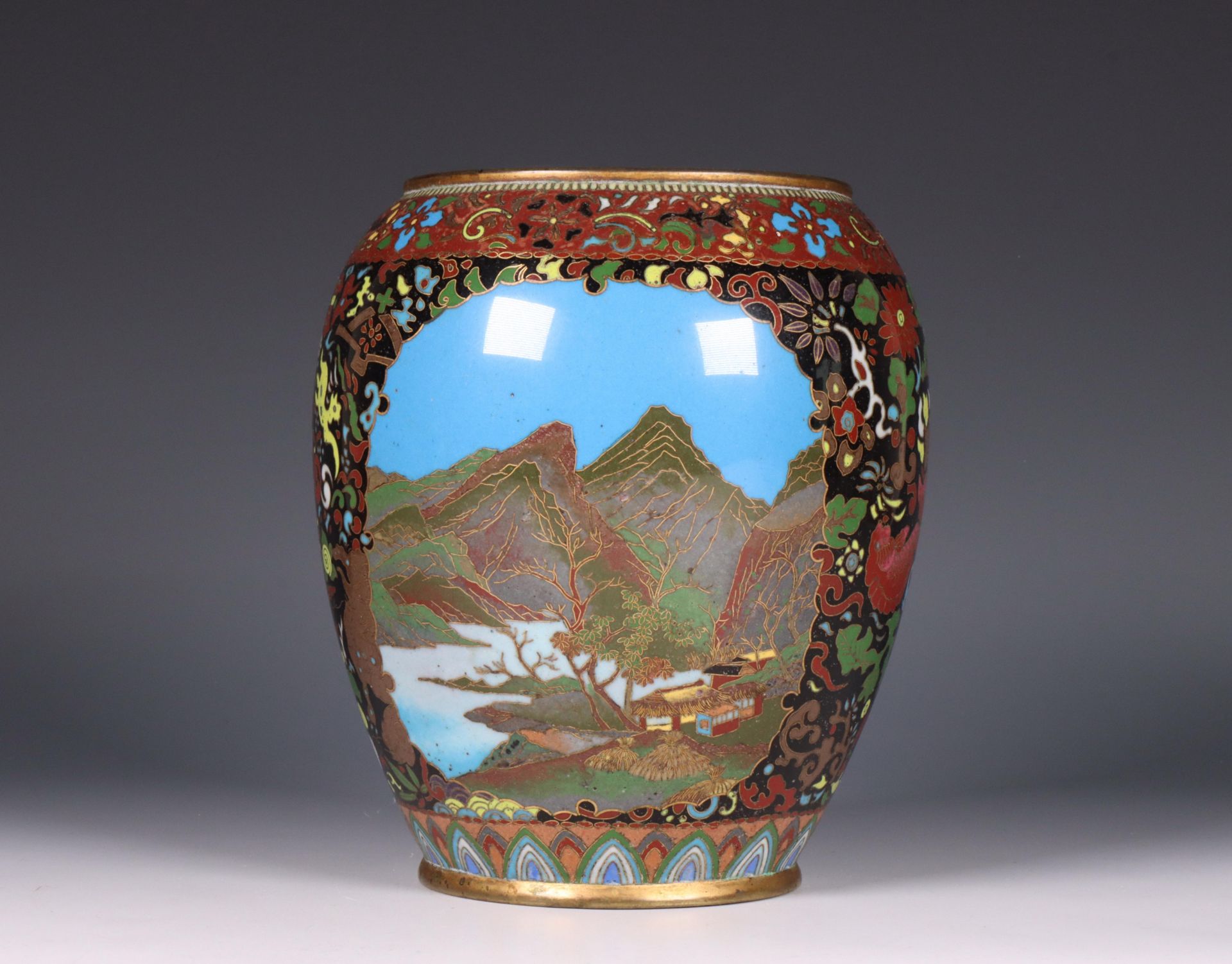 Japan, cloisonné vase, Meji period (1868-1912), - Bild 2 aus 6