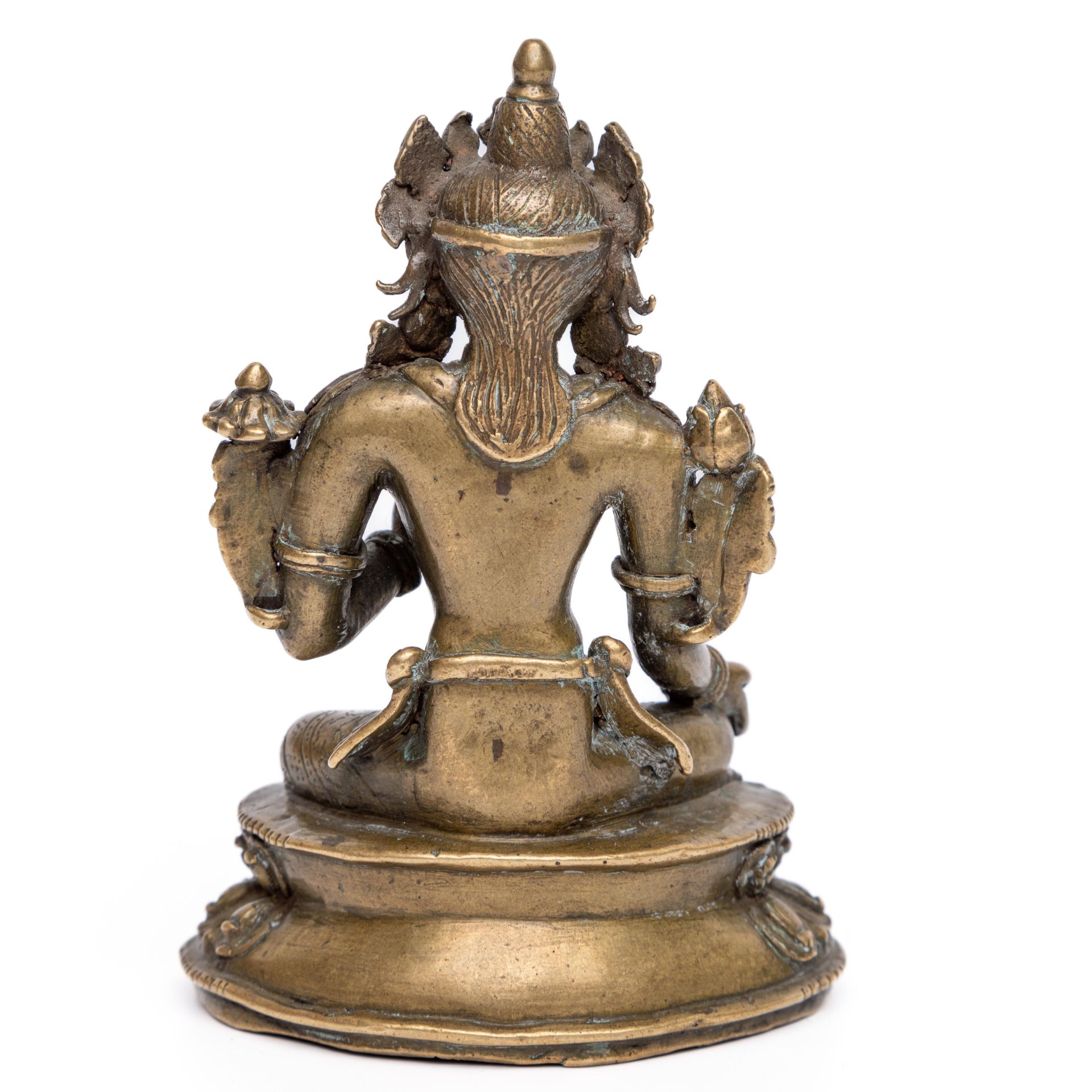 Tibet, bronze figure of the Green Tara, 14th century, - Image 5 of 13