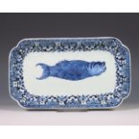 China, blue and white porcelain 'herring' dish, Qianlong period, ca. 1775,