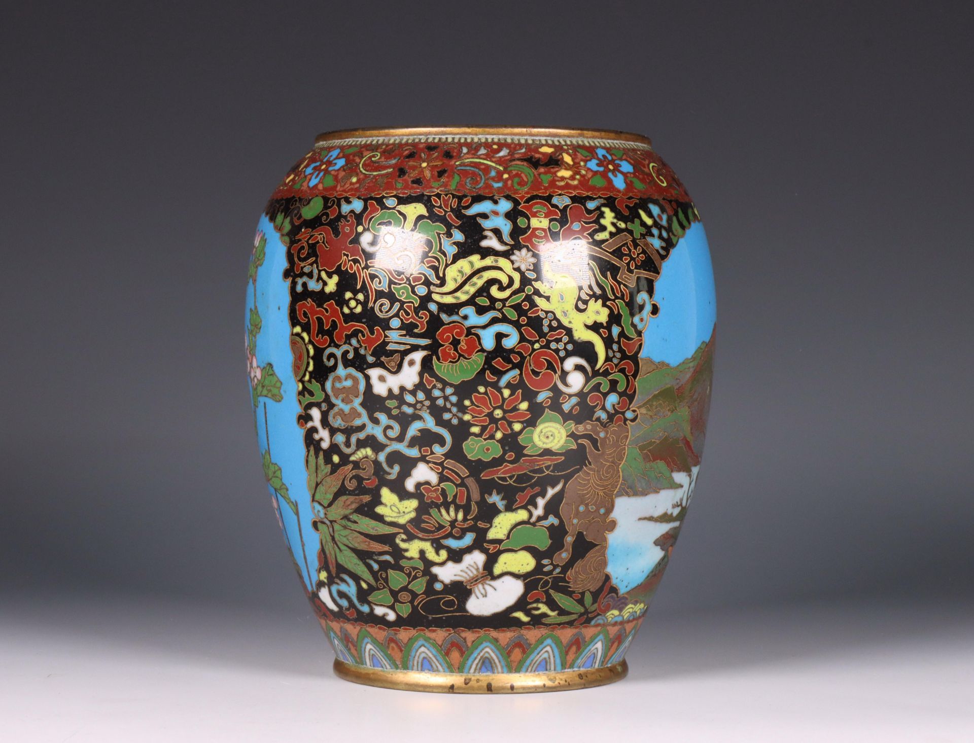 Japan, cloisonné vase, Meji period (1868-1912), - Bild 6 aus 6