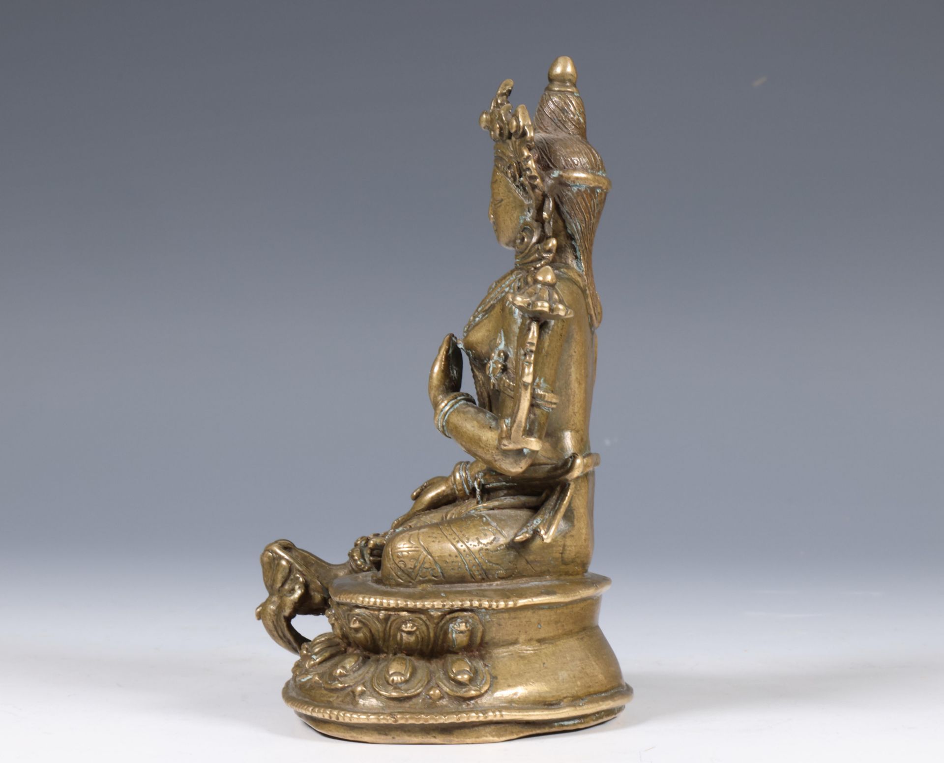 Tibet, bronze figure of the Green Tara, 14th century, - Image 4 of 13