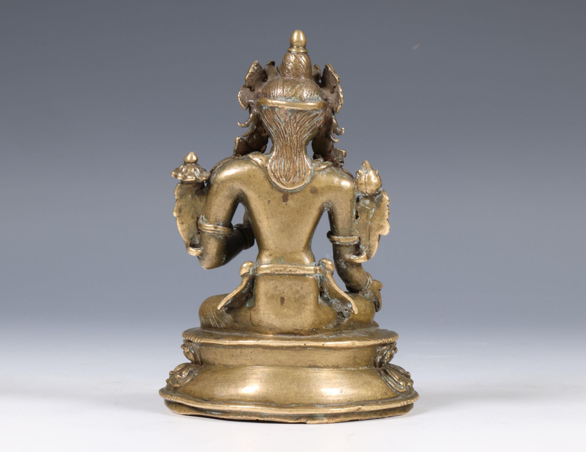 Tibet, bronze figure of the Green Tara, 14th century, - Image 6 of 13