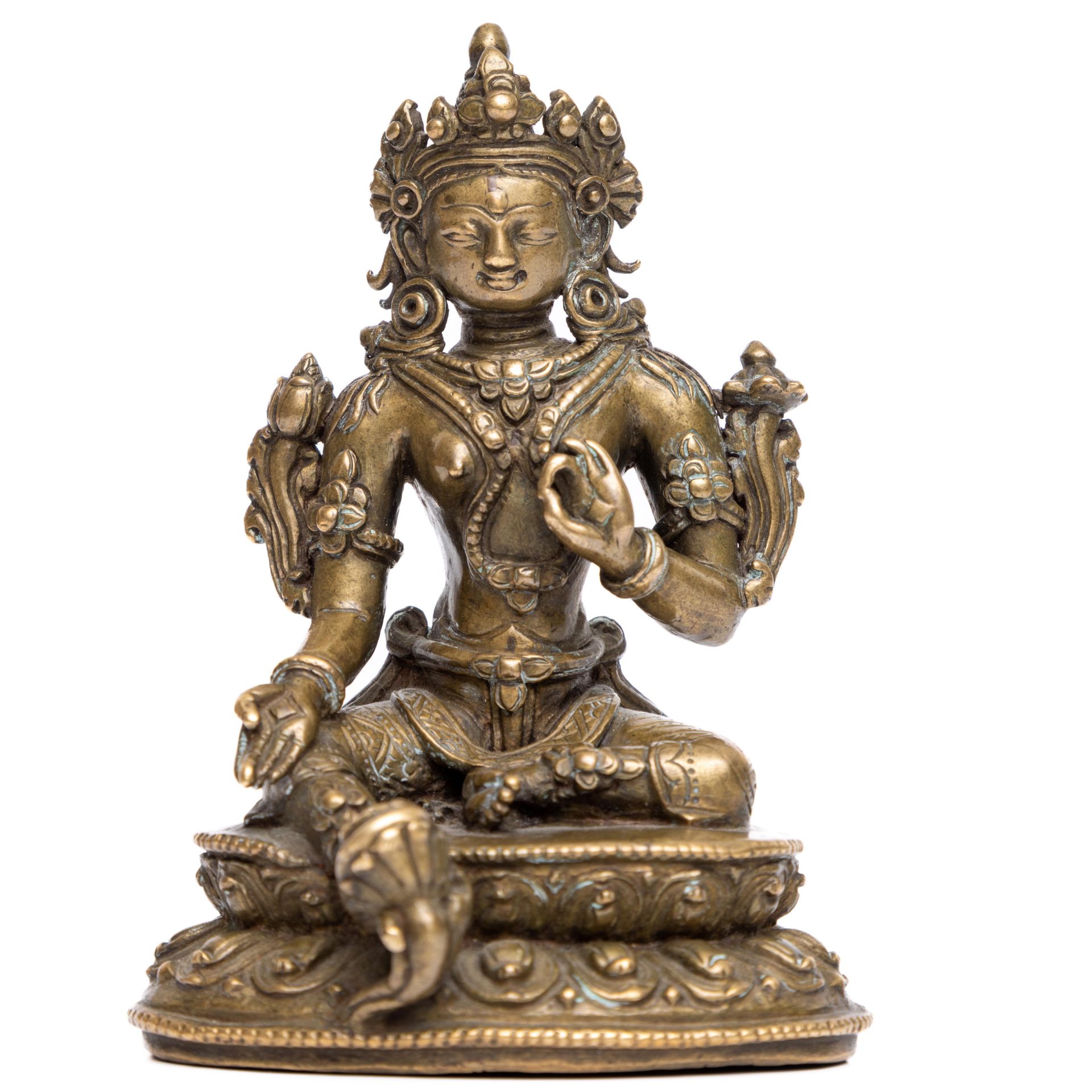 Tibet, bronze figure of the Green Tara, 14th century, - Image 7 of 13